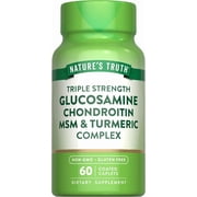 Glucosamine Chondroitin MSM Complex | 60 Caplets | Triple Strength | by Natures Truth