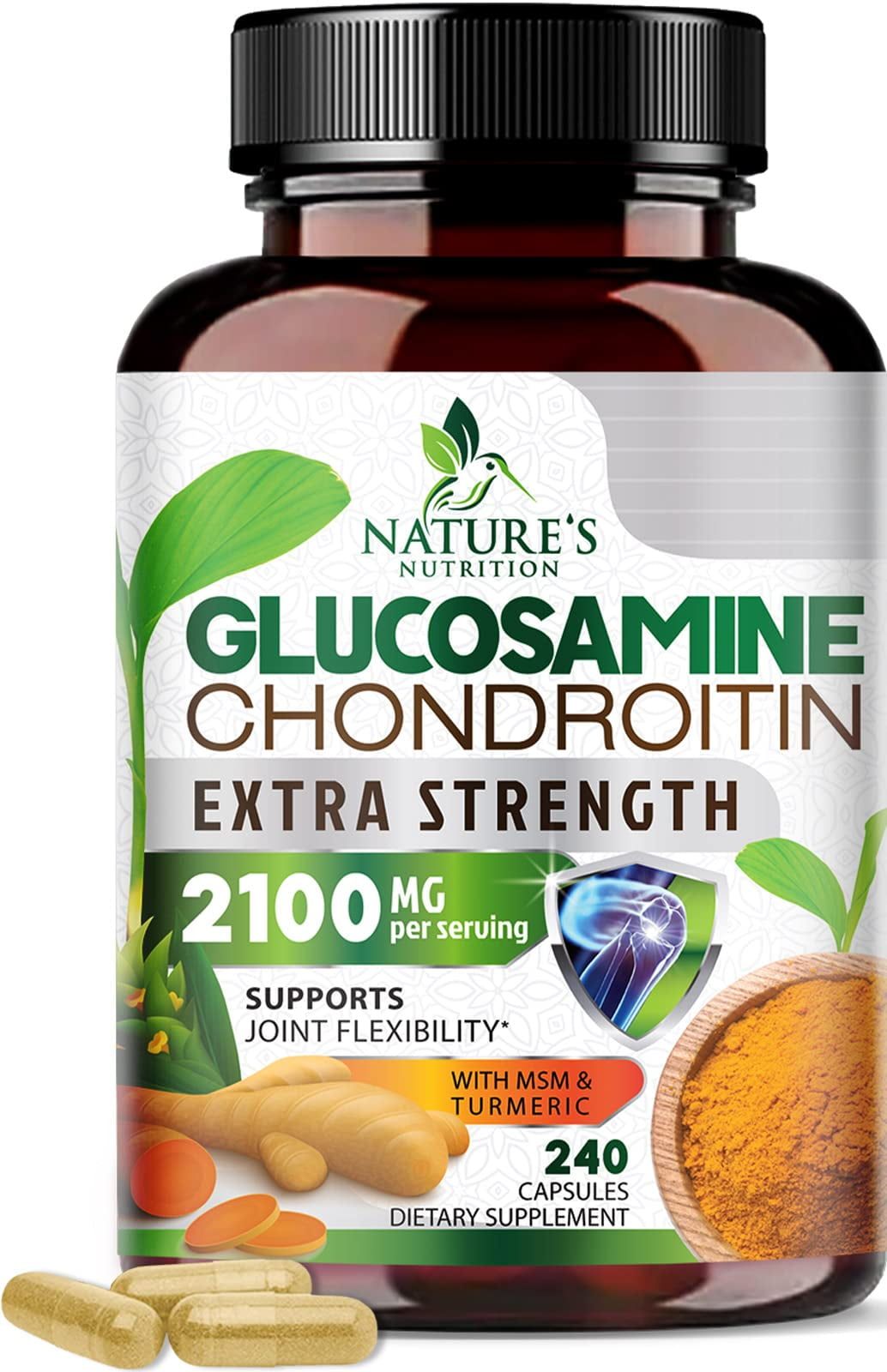 Glucosamine Chondroitin MSM Complex Joint Support Supplement Turmeric