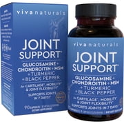 Viva Naturals Joint Support*, 8 in 1 including Glucosamine+ Chondroitin + MSM, 90 Capsules