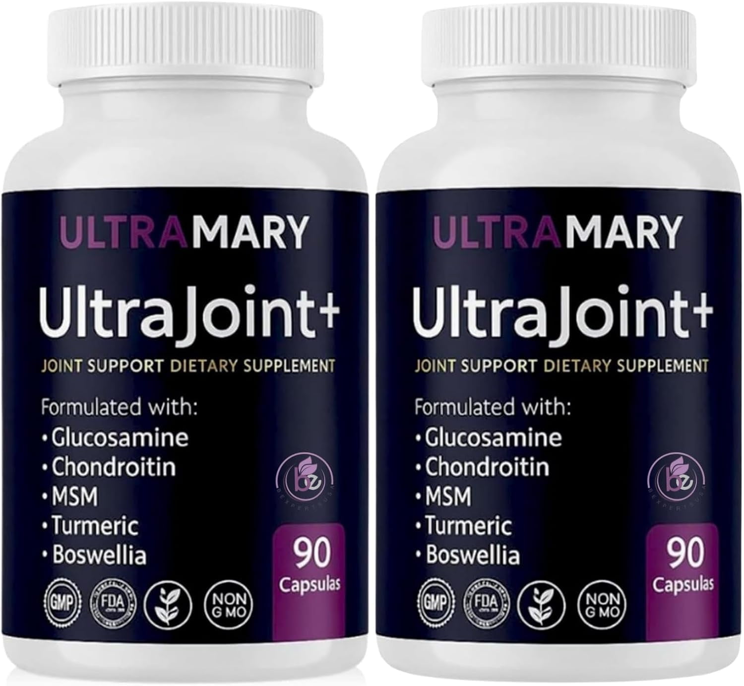 Glucosamine Chondroitin MSM,Joint Support Supplement–1500 mg per Serving,W/Turmeric(Curcuma)Boswellia Bromelain,Supports Joint Comfort,Mobility & Flexibility–Articulaciones–90 Caps(2 Pack)Bexpertsusa