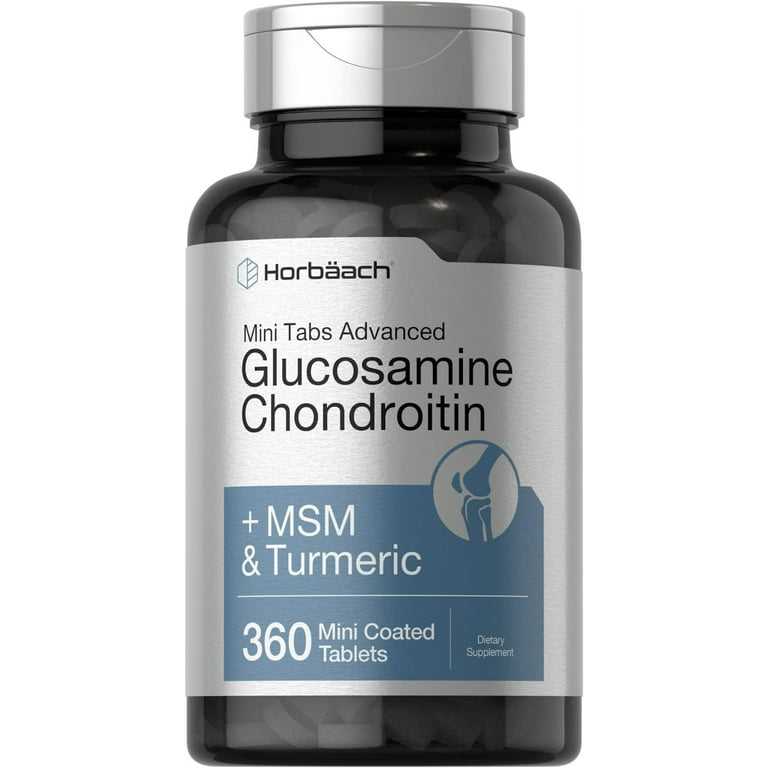 Horbaach Glucosamine Chondroitin MSM Plus Turmeric 360 Mini Coated