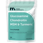 Micro Ingredients Glucosamine Chondroitin MSM and Turmeric Supplement, 300 Bisected Tablets