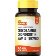 Glucosamine Chondroitin MSM and Turmeric | 60 Caplets | by Sundance