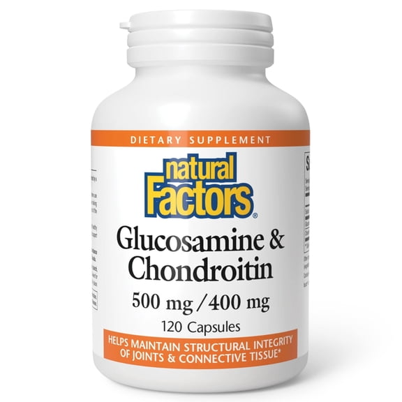Natural Factors Glucosamine & Chondroitin, Supports Healthy Joints and Connective Tissue, 120 Capsules