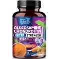 thumbnail image 1 of Glucosamine Chondroitin MSM 2100mg - 3X Strength Joint Support Supplement with Glucosamine Sulfate, Turmeric, Boswellia, Quercetin for Cartilage, Flexibility & Mobility, Bottled in USA, 60 Capsules, 1 of 11