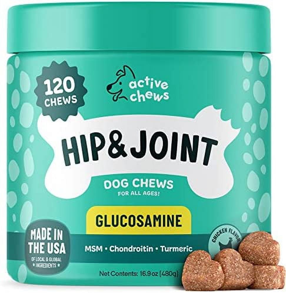 Glucosamine for Dogs Soft Chews 120 ct Hip and Joint Supplement for