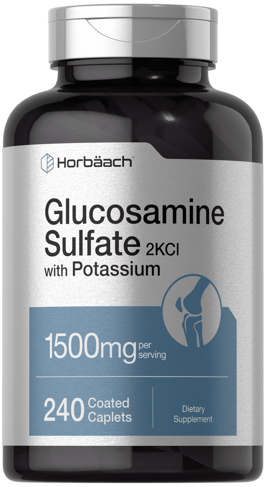 Glucosamine Sulfate 1500mg 240 Caplets by Horbaach