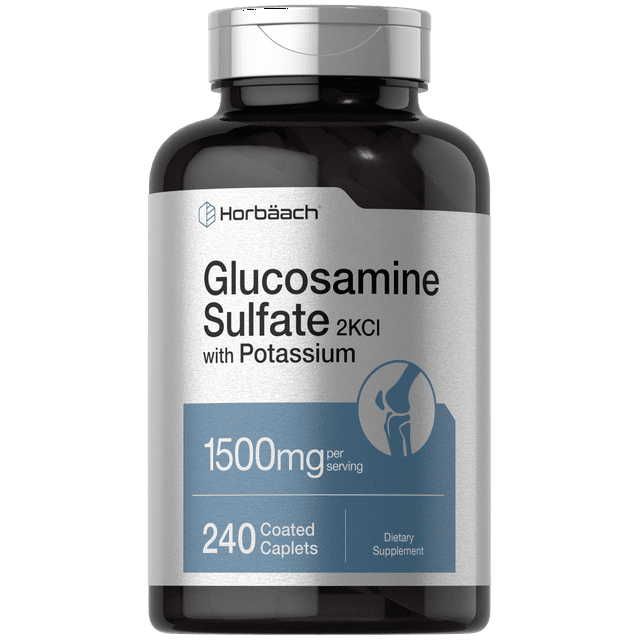 Horbaach Glucosamine Sulfate 1500mg 240 Caplets Joint Support Non