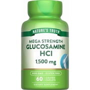 Glucosamine Sulfate 1500mg | 60 Caplets | Mega Strength Supplement for Joint Health | by Natures Truth