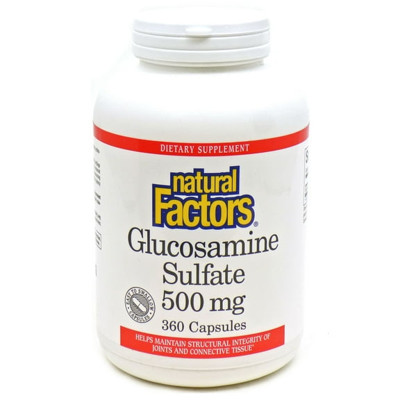 Natural Factors Glucosamine Sulfate, Supports Healthy Joint Mobility, Cartilage and Connective Tissue, 360 Capsules