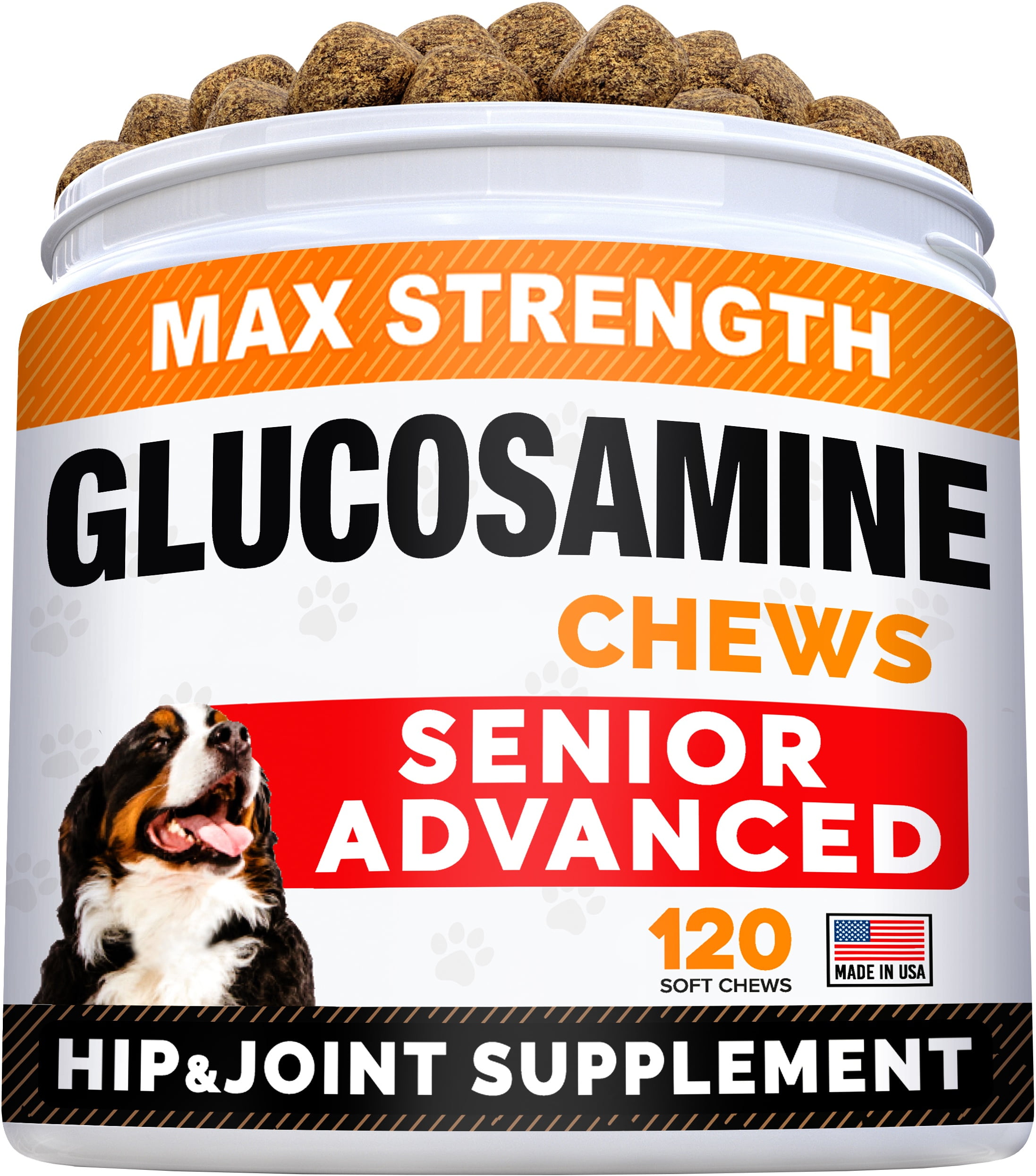 Glucosamine Treats for Dogs Joint Supplement w/Omega3 Fish Oil