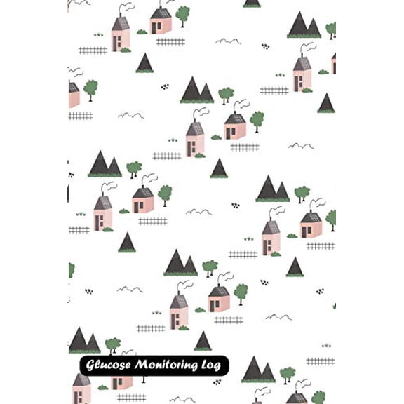 Glucose Monitoring Log: Scandinavian background cover (Paperback)