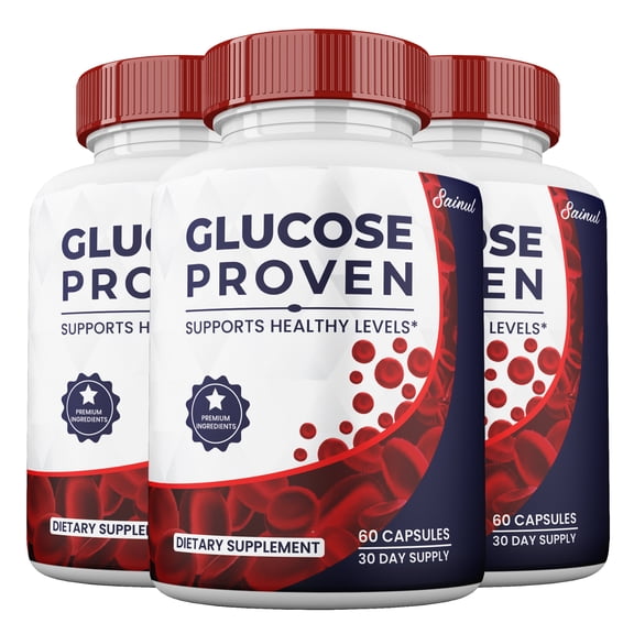 Glucose Proven Blood Support Capsules, Official Advanced Formula by Sainul (3 pack)