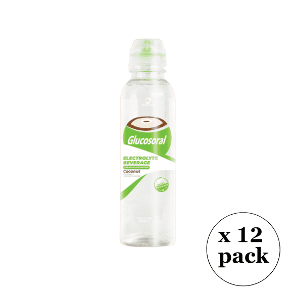 Glucosoral Coconut Flavored Electrolyte Rehydration Drink, 15.22 fl oz, 12 Pack