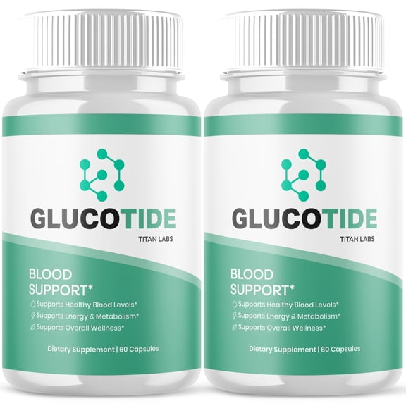 Glucotide Advanced Formula Blood Support for Health and Wellness Gluco Tide 120 Capsules