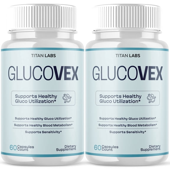 Glucovex Advanced Formula Blood Support for Health and Wellness Gluco Vex 120 Capsules