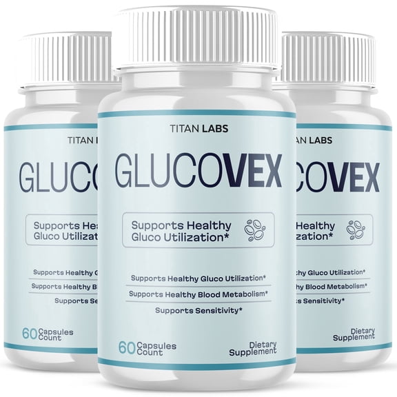 Glucovex Advanced Formula Blood Support for Health and Wellness Gluco Vex 180 Capsules