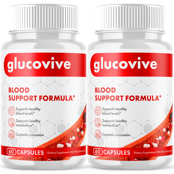 Glucovive Blood Balance Support Pills Advanced Formula Vitamin Supplement Gluco Vive 120 Capsules