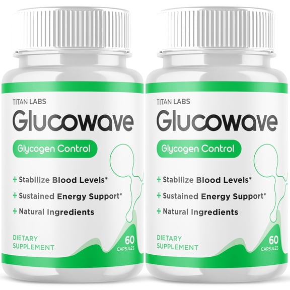 Glucowave Advanced Formula Blood Support for Health and Wellness Gluco Wave 120 Capsules