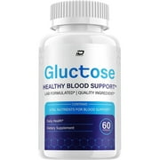 Gluctose Capsules   Gluctose Pills Advanced Supplement, All Natural, Gluc tose Maximum Strength Formula, Glycogen Support, 1 Pack, 60 Capsules
