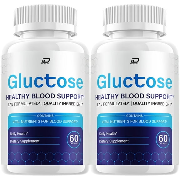 Gluctose Capsules  Gluctose Pills Advanced Supplement, All Natural, Gluc tose Maximum Strength Formula, Glycogen Support, 2 Pack, 120 Capsules