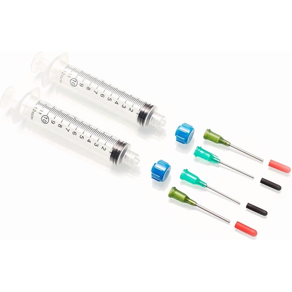 Glue Applicator Syringe Blunt Tip Needle and Cap, with Soft Plastic Tube, Suitable for Ink, Epoxy, Woodworking, Craft, Liquid Dispensing