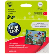 Glue Dots Craft 1/2" School Value Pack 600pc