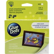 Glue Dots Mini Dots Adhesive Value Pack Sheets, 3/16 Inch, Clear, Pack of 600