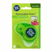 Glue Dots Removable Dot N Go Dispenser with 200 .375 Inch Removable Adhesive Dots 03669E