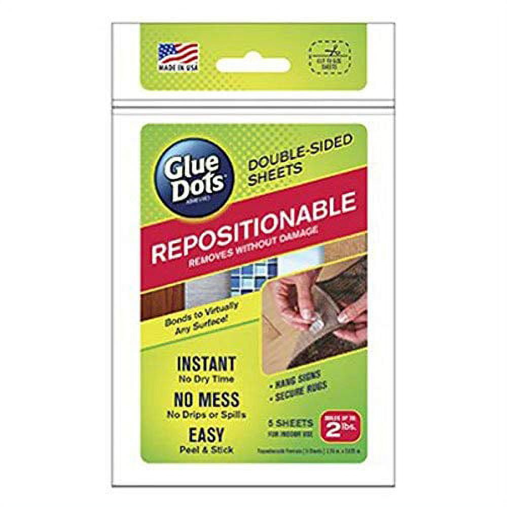 Glue Dots Double-Sided Permanent All Purpose Dots, 1/2'', Clear, Roll of  300 (35340E) —