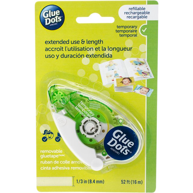 Glue Dots Tape Runner Removable .333" x 52'