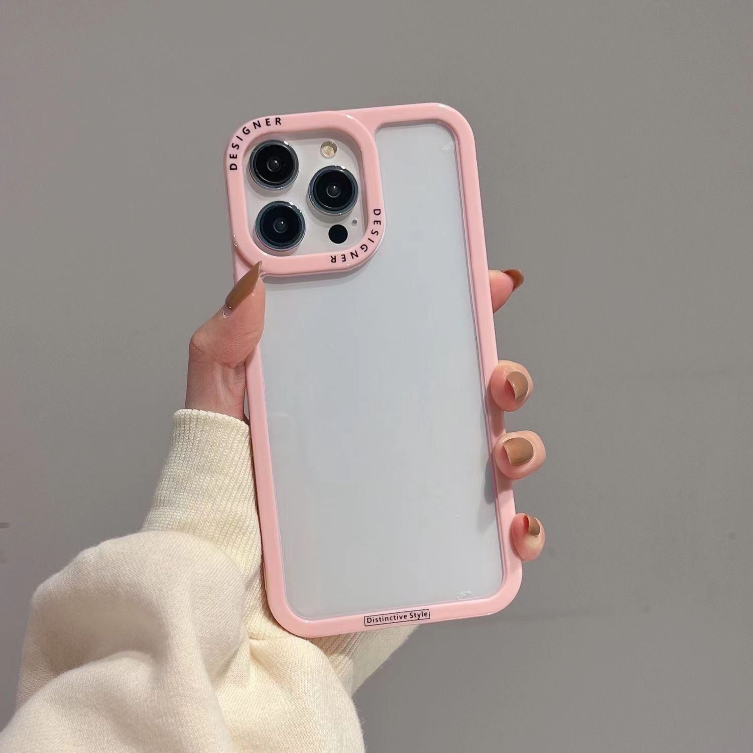 Glue Dropping Groove Style Simple English Lens Dopamine Border 15pro