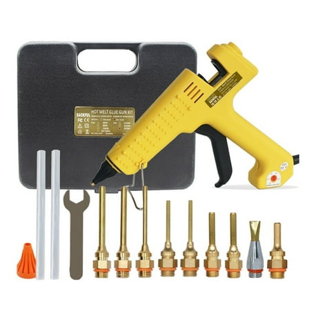 Glue Gun Box 200W 250W Hot Melt Gun Adjustable Temperature Thermal Adhesive Stick Gun with Long Nozzle Professional Tool Set ,Plug and Heat