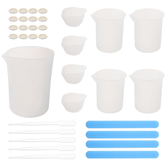 Glue Measuring Cup Epoxy Resin Adjustment 18 Piece Set Silica Gel Crafting Gadgets Dorinta Handmade