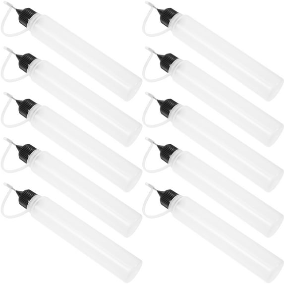 Glue Precision Bottle Needle Tip Paper Dispensing Empty Bottles Fine Plastic 10 Pcs