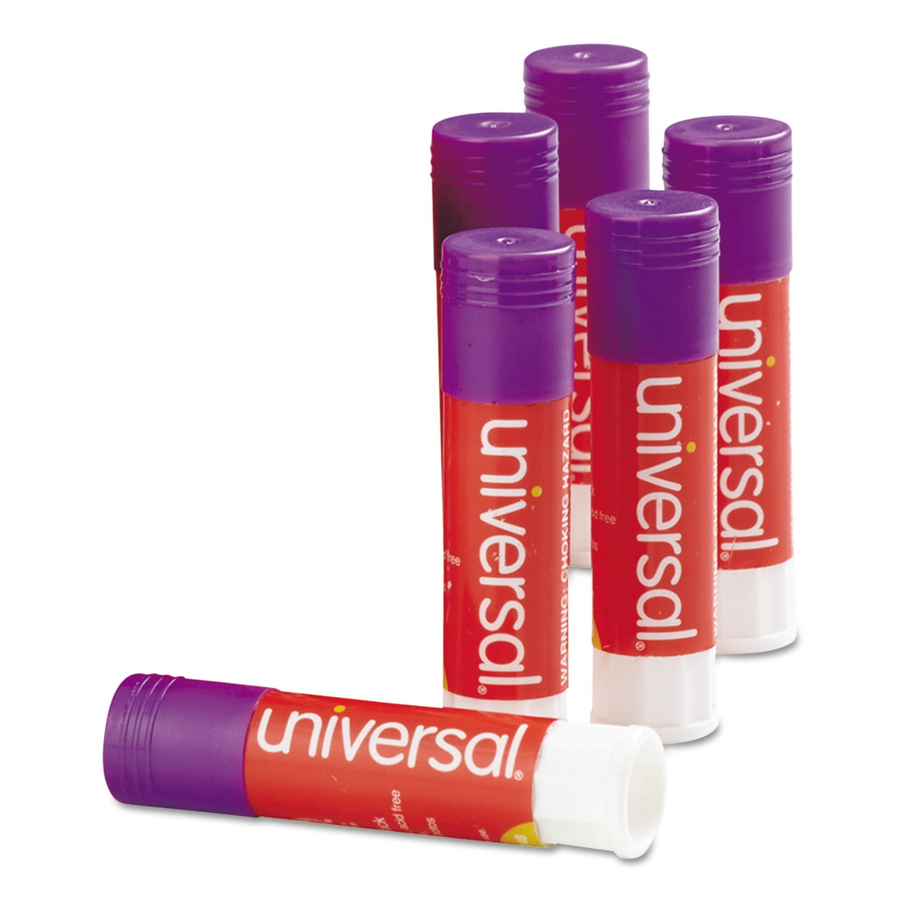 Glue Stick, 0.28 Oz, Applies Purple, Dries Clear, 12/pack | Bundle of 5 Packs