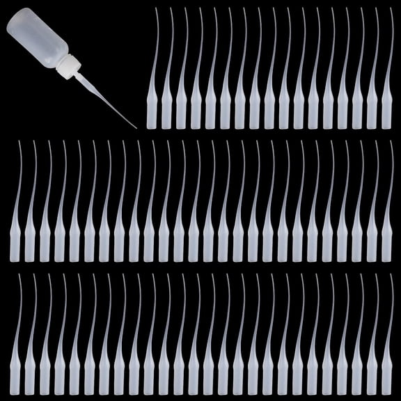 Glue Tips 350pcs Plastic Glue Micro-Tips Glue Extender Precision Applicator for Nozzle Bottle Glue Arts Crafts Hobby Projects Guitar Fret Slot White