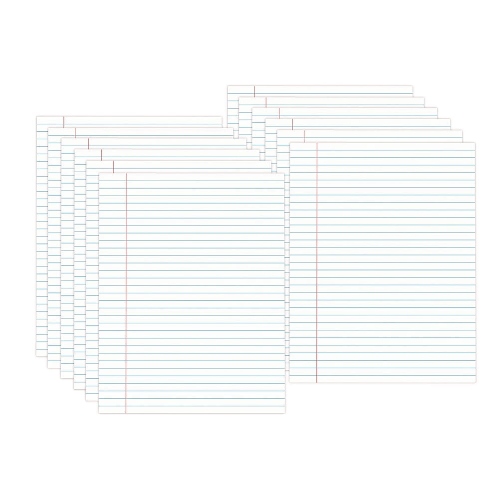 8.5 in. x 11 in. glu Top Legal Rule Pads - White (1 Dozen)
