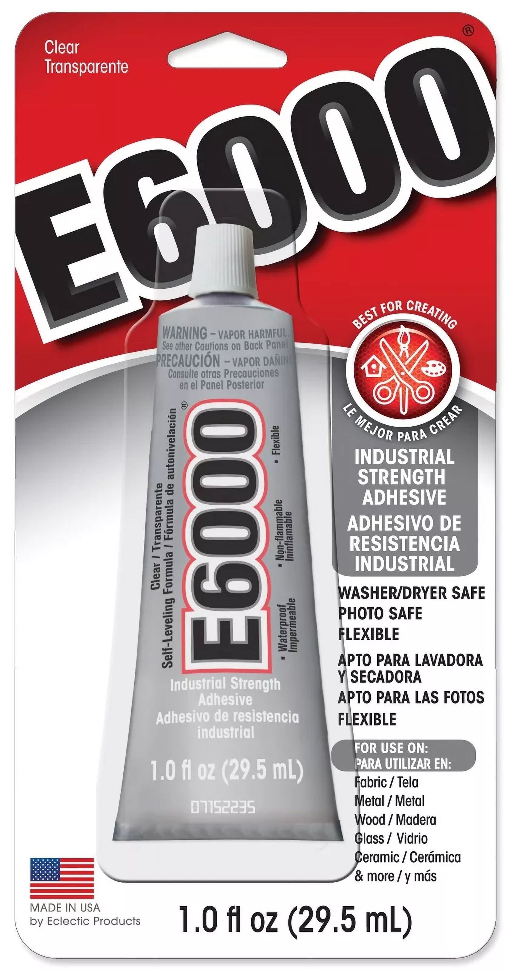 Glue E6000 1oz, Clear, 2-Pack