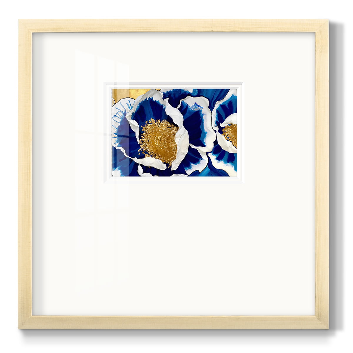 Glue and Gold FloralPremium Framed Print