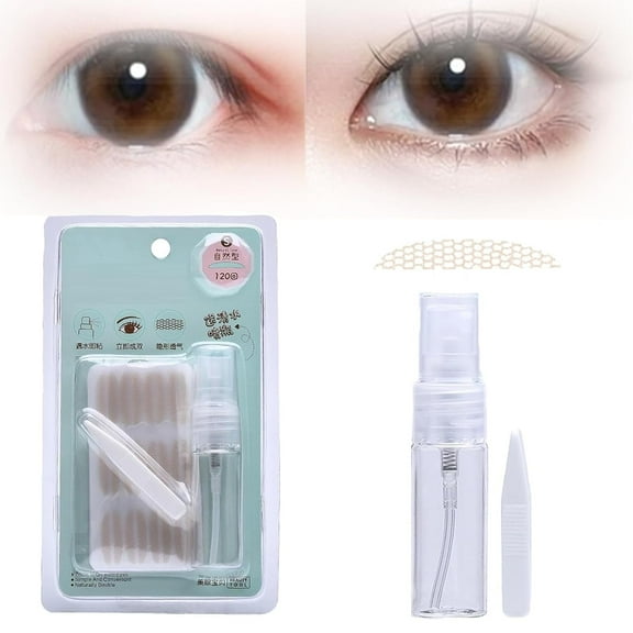 Glue-free Invisible Double Eyelid Sticker, 2025 New Glue-Free Ultra Natural Invisible Double Eyelid Sticker, Eye Lid Tape For Hooded Eyes, Waterproof Invisible Double Eyelid Tape (S)