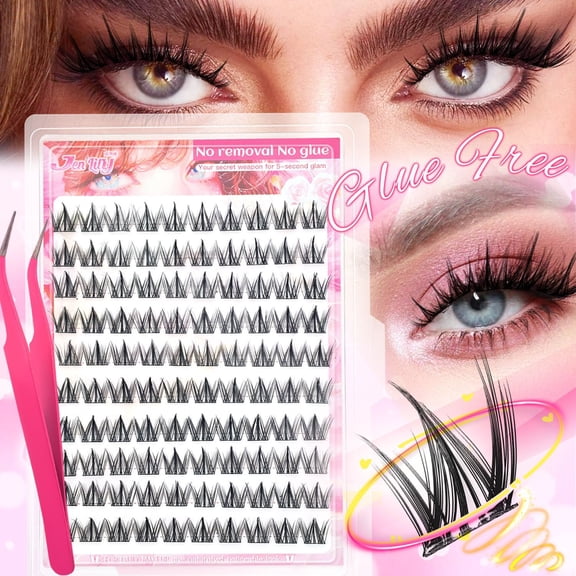 Glue-free false eyelashes, dog-eye style, natural manga effect, large-capacity eyelash set