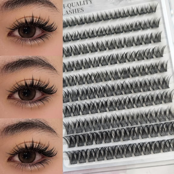 Glue-free large-capacity false eyelashes, 0.07mm thickness, natural manga style, voluminous