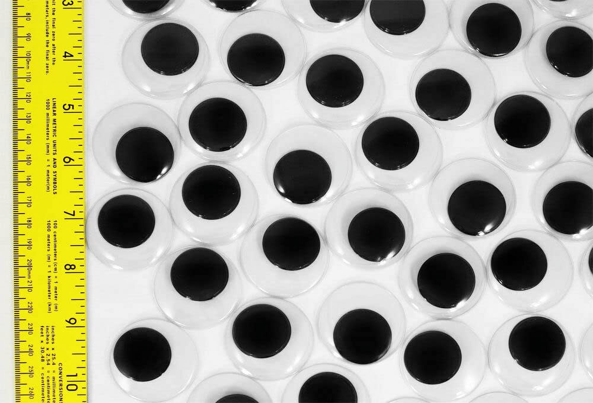 Glue on Round Moving Wiggly Wobbly Googly Eyes for Bear & Doll & Scrapbooking 144pcs (40 mm)