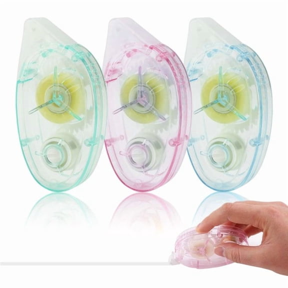 Glue rolls - 3 pcs 10mx8mm double-sided adhesive tape - Cello tape dispenser transparent - Scrapbook accessories - Scrapbook tape for photos/cards