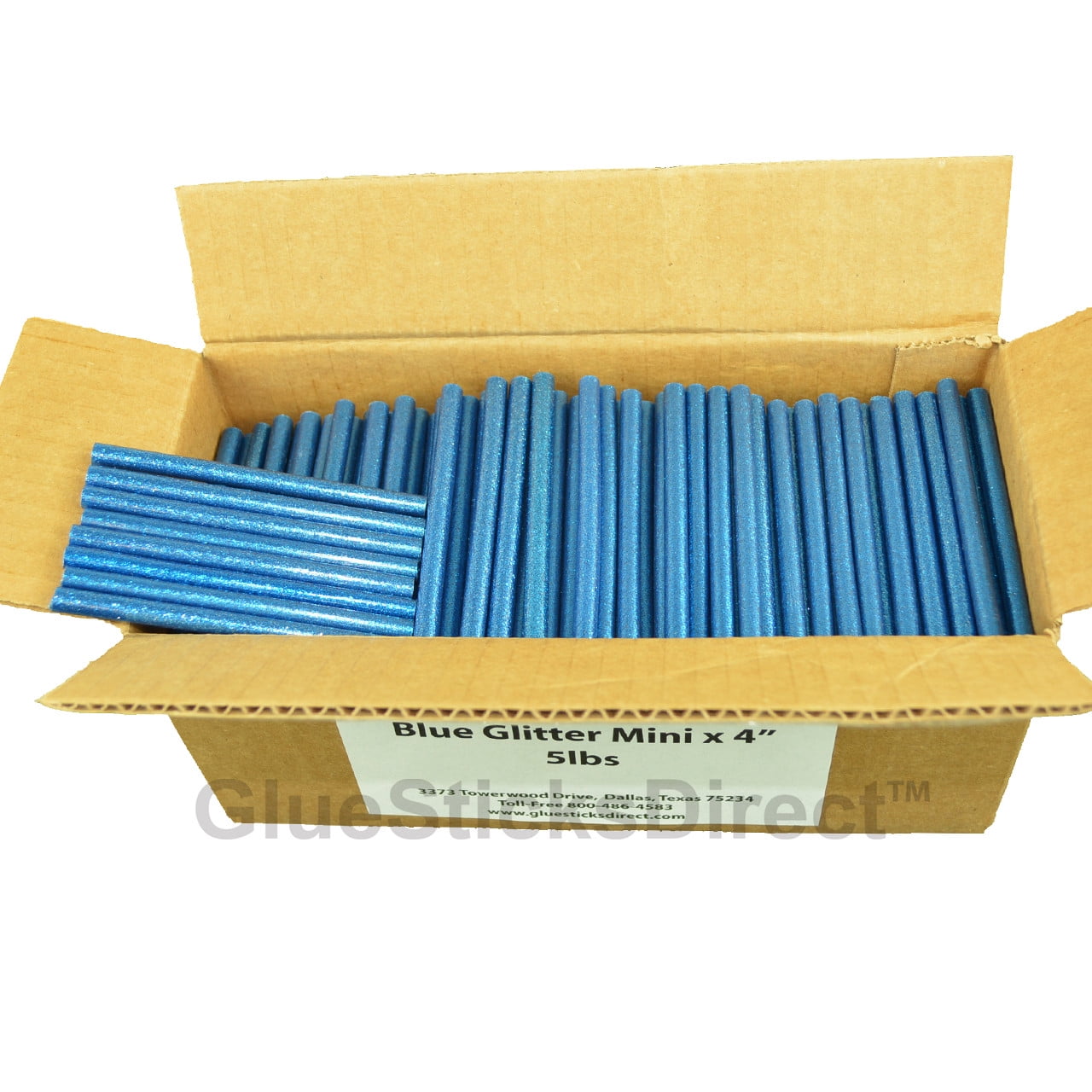 GlueSticksDirect Blue Glitter Colored Glue Stick mini X 4" 5 lbs