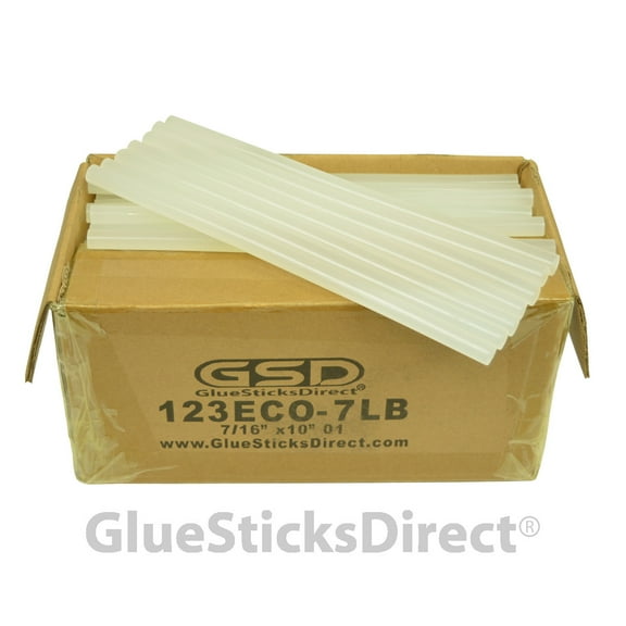GlueSticksDirect Economy Hot Melt Glue Sticks 7/16" X 10" 125 Sticks 7 lbs Bulk