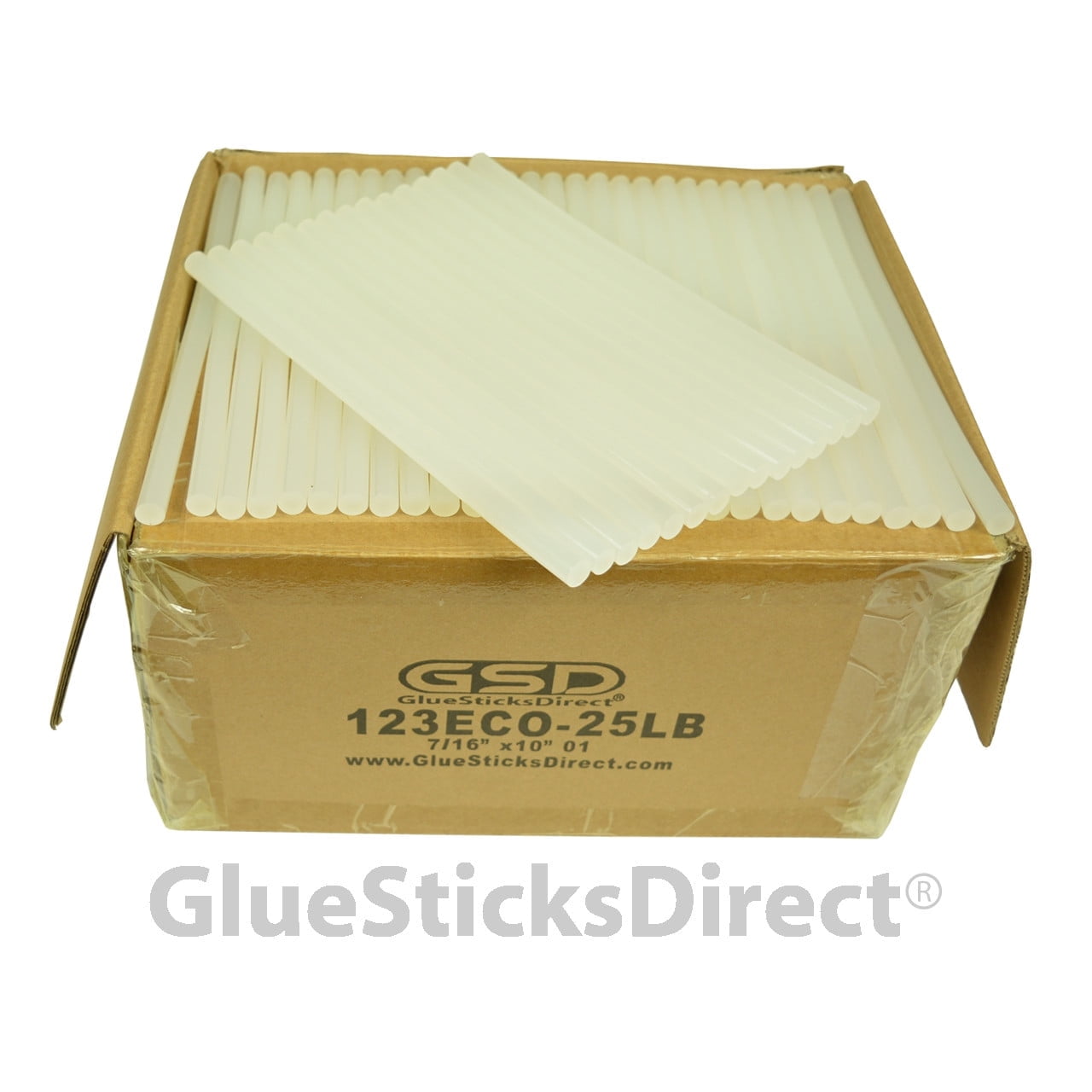 GlueSticksDirect Economy® Hot Melt Glue Sticks 7/16" X 10" 25 lbs Bulk