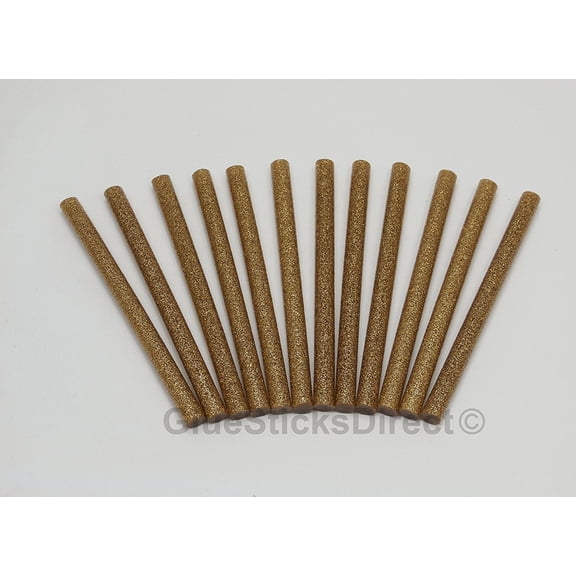GlueSticksDirect Gold Glitter Faux Wax Glue Stick Mini X 4" 24 Sticks