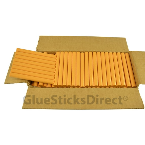 GlueSticksDirect Golden Rod Colored Glue Sticks 7/16" X 4" 5 lbs